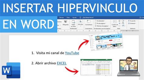 Como INSERTAR Un HIPERVINCULO En WORD YouTube