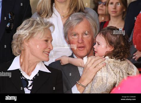 Glenn Close, husband David Shaw, and granddaughter Glenn Close receives