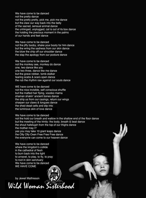 Full We Have Come To Be Danced Poem By Jewel Mathieson