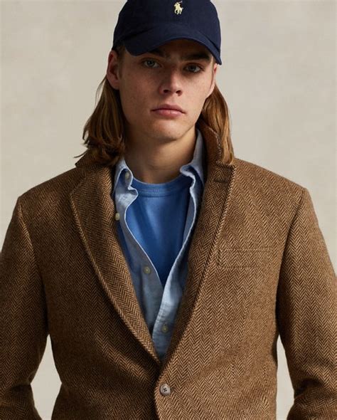 Polo Ralph Lauren The Rl67 Herringbone Jacket In Brown Endource