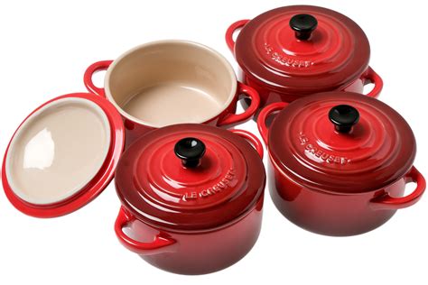 Le Creuset Les Céramiques mini cocotte set 10 cm cherry red