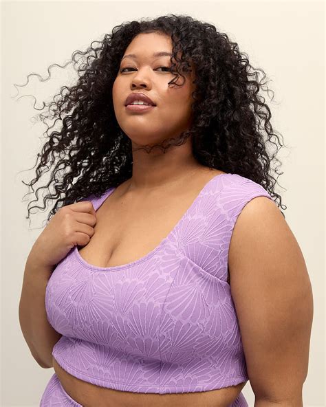 Haut De Bikini Longiligne Lavande Textur Avec Dos Lac Penningtons