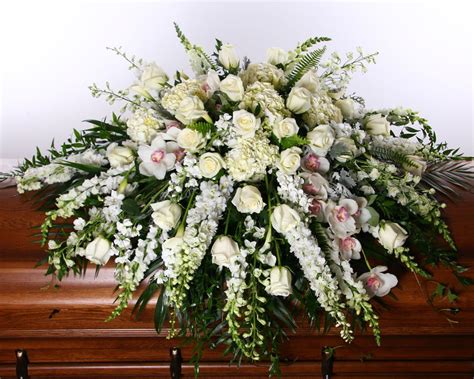 All White Casket Spray All White Casket Spray Casket Flowers