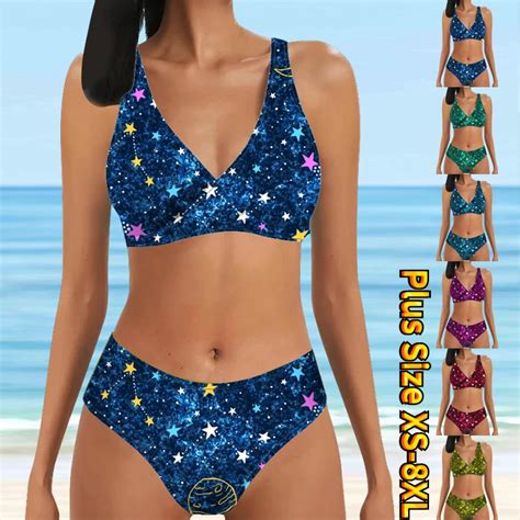 Bikini De Moda Para Mujer Traje De Ba O De Dos Piezas Estampado Sexy