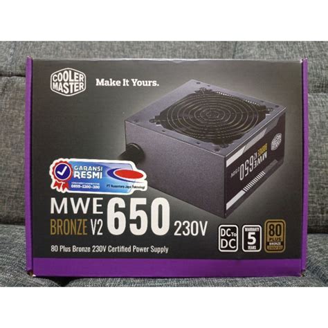 Jual PSU Coolermaster MWE V2 650w 80 Bronze Garansi 5 Tahun Shopee