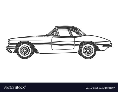 Retro-car Royalty Free Vector Image - VectorStock