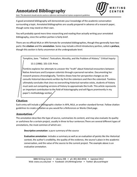 Annotated Bibliography Guide Guide To Writing And An Annotated