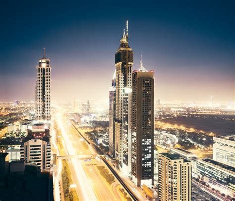 View on Dubai at night - pfnphoto.com – Johannes Heuckeroth ...