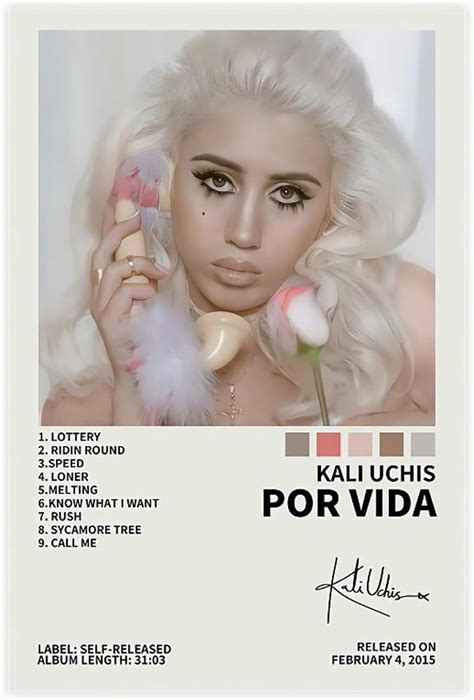 Kali Uchis Poster Por Vida Music Canvas Poster Bedroom