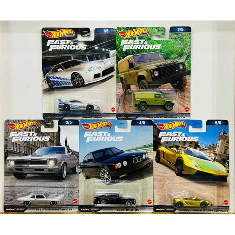 Hobby Store Hot Wheels Premium Fast And Furious Model Cars Full Set Of Cars Supra Land