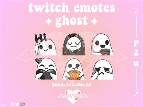 Cute Halloween Emote Pack Ghost Emotes Halloween Twitch Discord Youtube