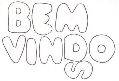 Letras Bem Vindos Para Imprimir - Painéis Bem Vindos - Letras para imprimir – Educação e Transformação