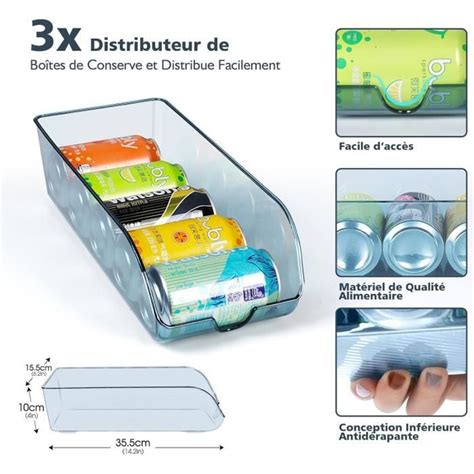 Myiosus Organisateur Frigo Lot De Boite De Rangement Frigo