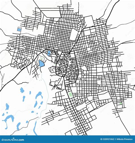 Map of Timbuktu city. stock illustration. Illustration of artwork