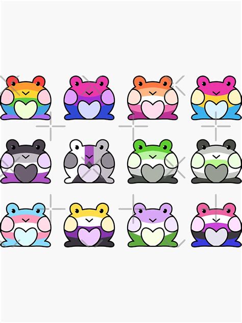 Pride Flag Frogs Sticker For Sale By Tigerjawed Redbubble