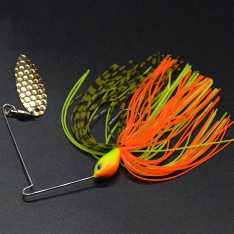 Wldslure Pcs G Spinner Bait With Brass Fishing Spoon Lure Metal Jig