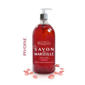 Achetez BeauTerra Savon Liquide de Marseille Pivoine 1L à 5 95