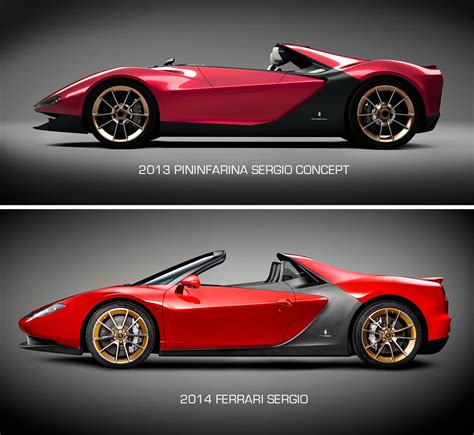 Ferrari Sergio - Pininfarina Sergio Concept Design Comparison