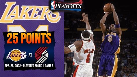 Kobe Bryant 25 Points 2002 Playoffs Round 1 Game 3 Los Angeles