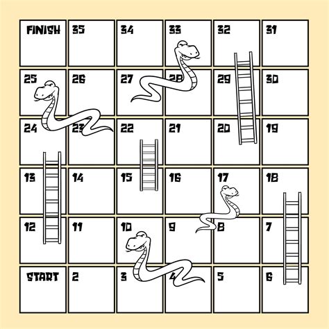 game board templates snake  ladder printable