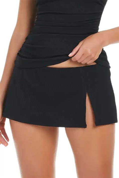 Bleu Rod Beattie Skirted Hipster Bikini Bottom In Black Best Deals Sales February 2026 Rakuten