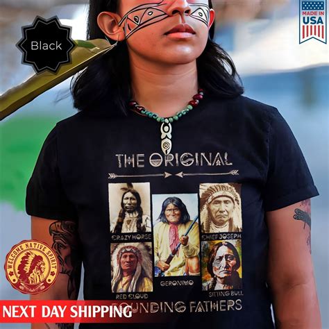 Native American The Original Founding Five Father Hoodie Unisex T-shir