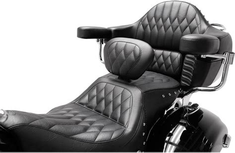 Amazon Mustang Black Diamond One Piece Heated Touring Seat With