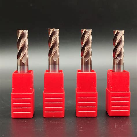 4 Flutes Square End Mill Ballnose Head Tisin Coating Hrc55 Tungsten