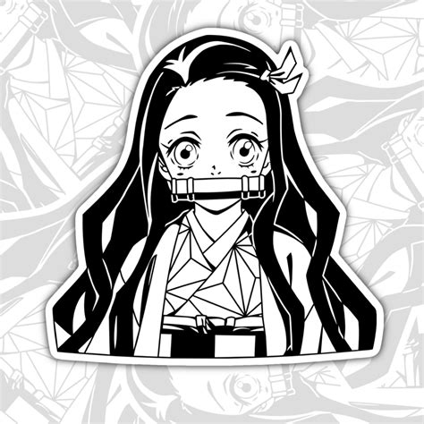 Anime Stickers Nezuko Demon Slayer Waterproof Sticker