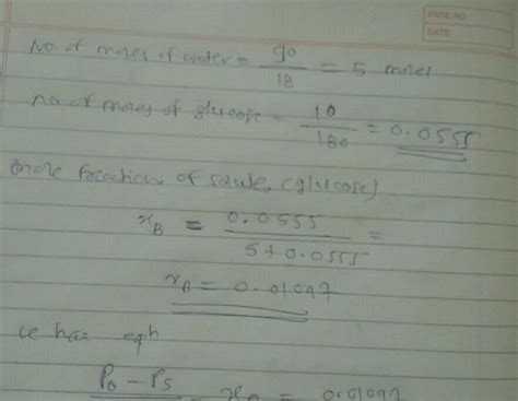 An Aqueous Solution Of Glucose Is Prepared 303 Mathrm K By Dissolving