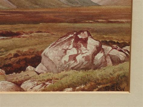 Scottish Highlands landscape watercolor painting signed G S Low from dg ...