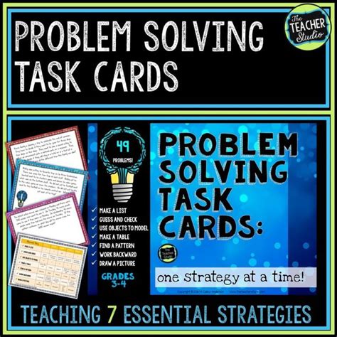 Math Problem Solving Task Cards 7 Problem Solving Strategies For