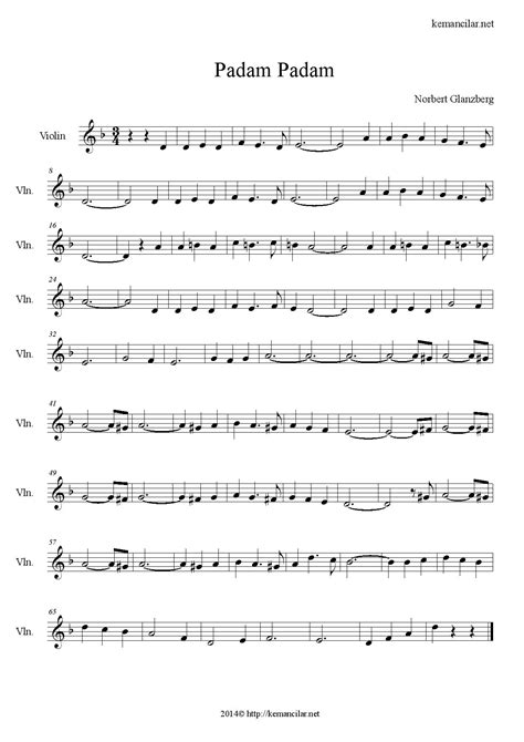 Padam Padam Violin Sheet Music | Free Sheet Music