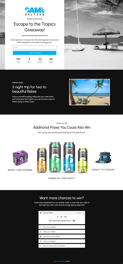 Create contests at KickoffLabs that leverage a large selection of