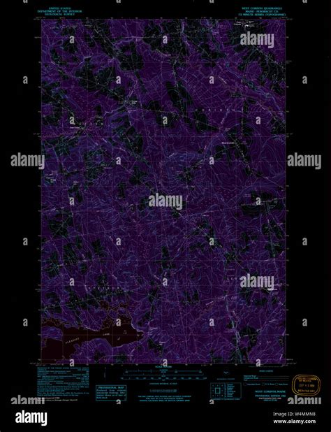 Maine USGS Historical Map West Corinth 461020 1982 24000 Inversion ...