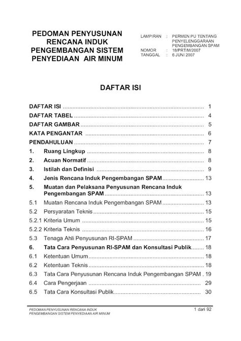 PDF Pedoman Penyusunan Rencana Induk Pengembangan Sistem Penyediaan