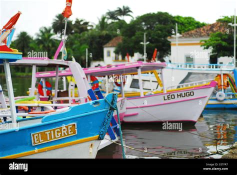 Street Scene In The Historic Coastal Town Of Paraty In Rio De Janeiro