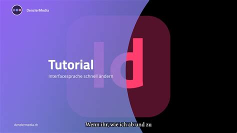 Adobe Indesign Sprache Schnell Ndern Youtube