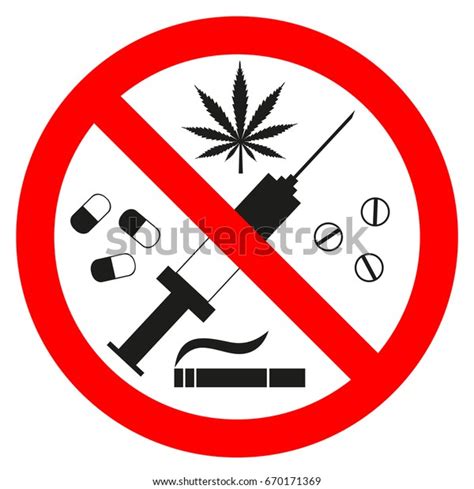 Sign Prohibited Drugs Stock Vector Royalty Free Shutterstock