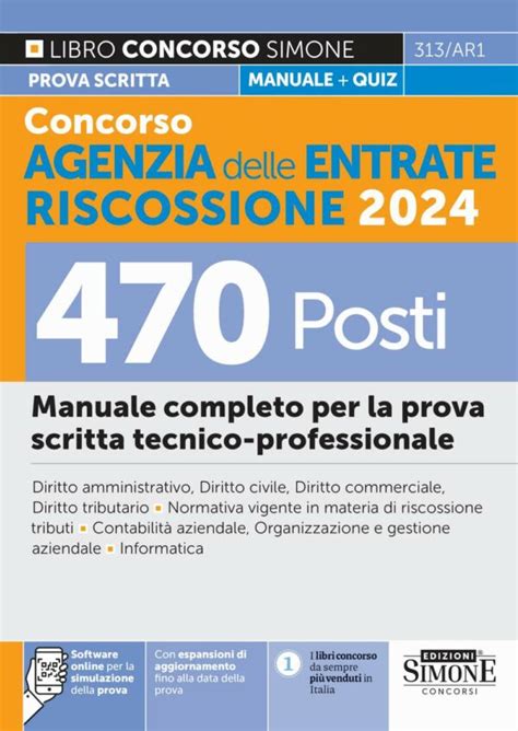 Libro Quiz Concorso Agenzia Delle Entrate Riscossione 470 Posti