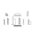 Canada Toronto City Line Travel Skyline Set Vector Image