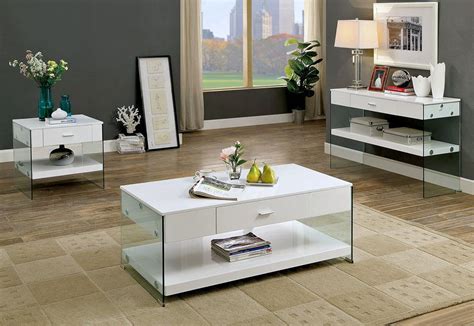 Preva White Lacquer Coffee Table