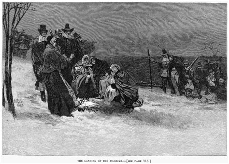 Plymouth Rock Landing Nthe Landing Of The Pilgrims At Plymouth Rock In December 1620