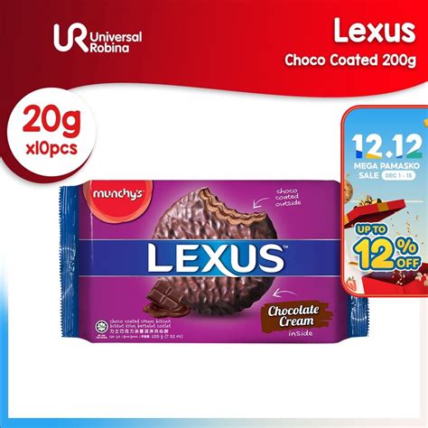 Munchy S Lexus Chocolate Coated Chocolate Cream Sandwich Biscuit 200g