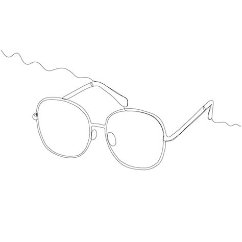 Premium Vector | Glasses in continuous line art drawing style ...