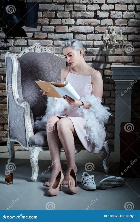 Actress Reading Script Stock Image Image Of Actress 188079495