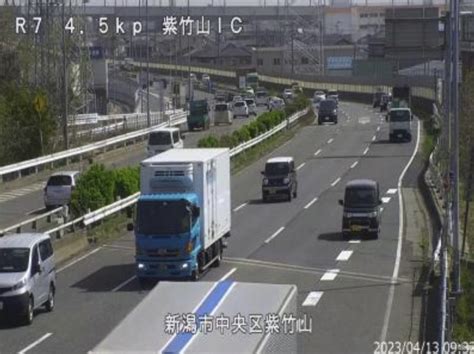 国道7号・紫竹山ic ライブカメラと雨雲レーダー新潟県新潟市中央区