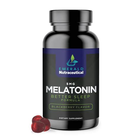 Melatonin Gummies – 5mg – Natural Blackberry Flavor - Emerald Nutraceutical