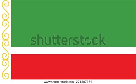 Flag Chechen Republic Official Colors Stock Vector (Royalty Free ...