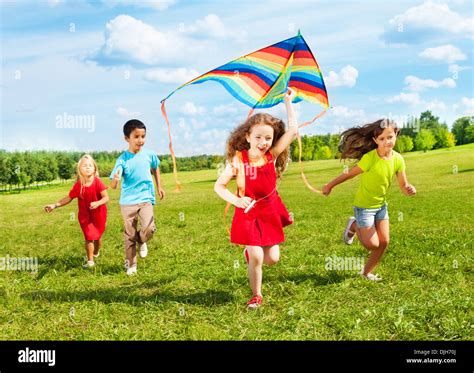 Child Kite Flying Park Hi Res Stock Photography And Images Alamy